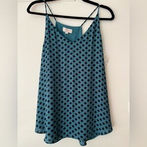LOFT Teal Star Print Camisole